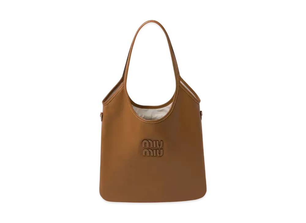 MIUMIU Ivy Leather Bag Regular "Cognac"
