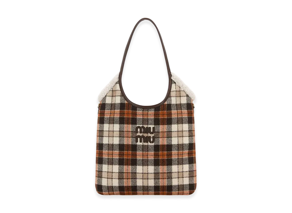 MIU MIU Women's Embroidered Fabric Shopping Bag "Multicolor"
