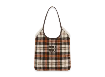 MIU MIU Women's Embroidered Fabric Shopping Bag "Multicolor"