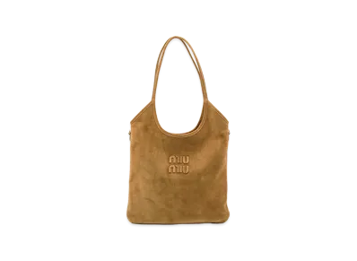 MIU MIU Women's Suede Shopping Bag "Beige"