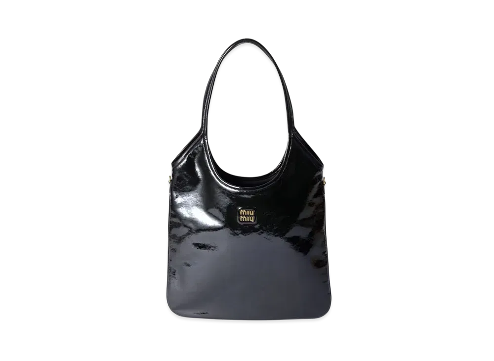 MIUMIU IVY Naplak Patent Leather Bag "Black"