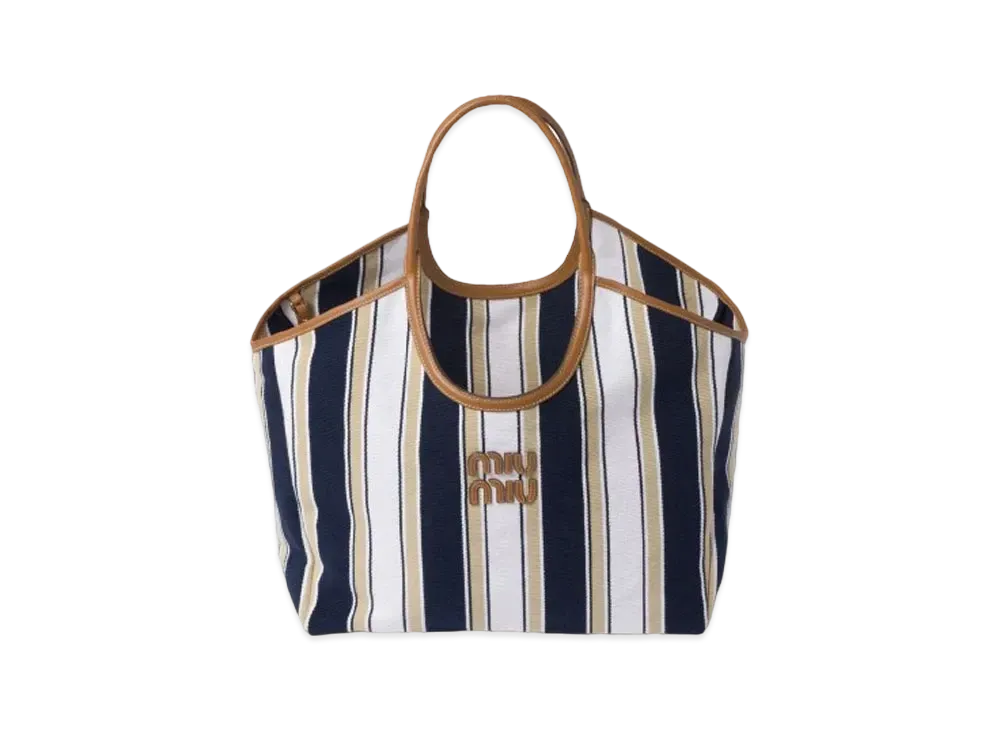 MIUMIU IVY Cannete Fabric Bag "Blue"