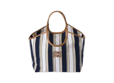 MIUMIU IVY Cannete Fabric Bag "Blue"