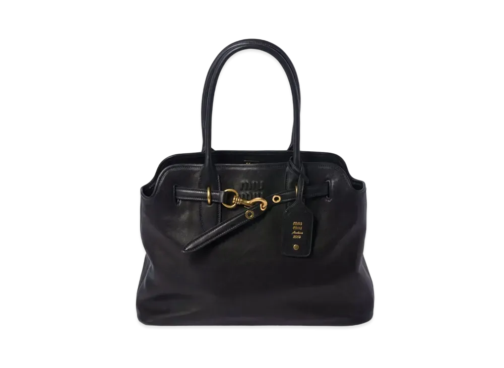 MIUMIU Aventure Nappa Leather Bag "Black"