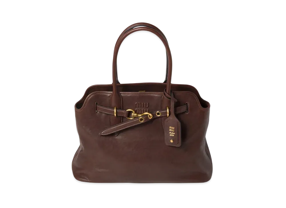 MIUMIU Aventure Nappa Leather Bag "Brown"