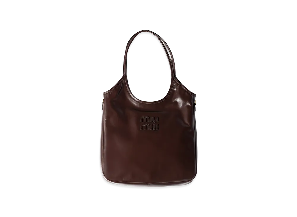 MIU MIU IVY Leather Bag "Dark Brown"