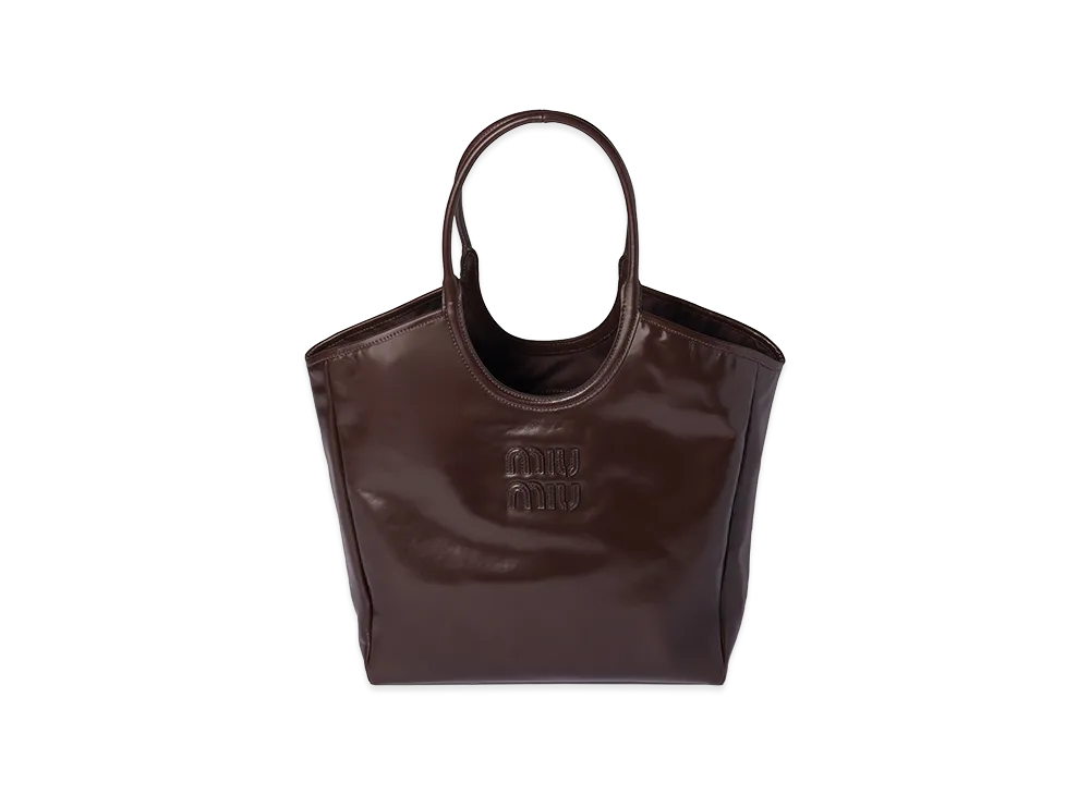 MIU MIU IVY Leather Bag "Dark Brown"