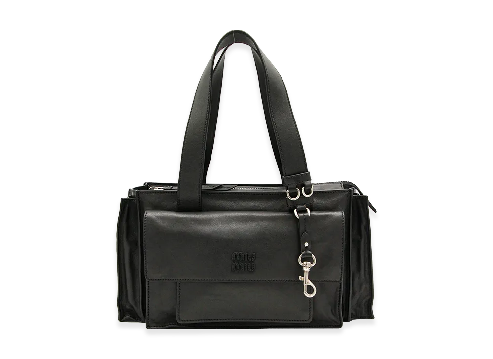 MIU MIU Women's Utilitaire Shopping Bag "Black"