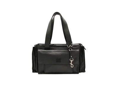 MIU MIU Women's Nappa Leather Utilitaire Shopping Bag "Black"