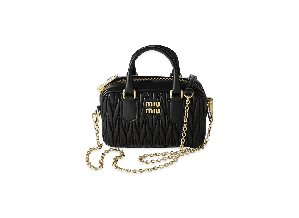 MIU MIU 2Way Arcadie Matelasse Nappa Leather Mini-Bag "Nero"