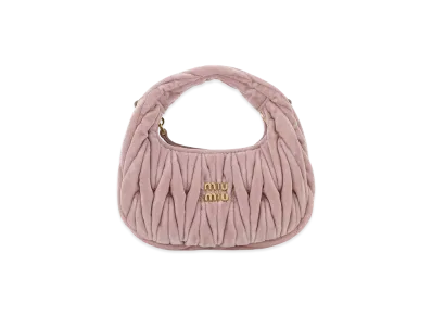 MIU MIU Women's Velvet Mini Wander Handbag "Pink"