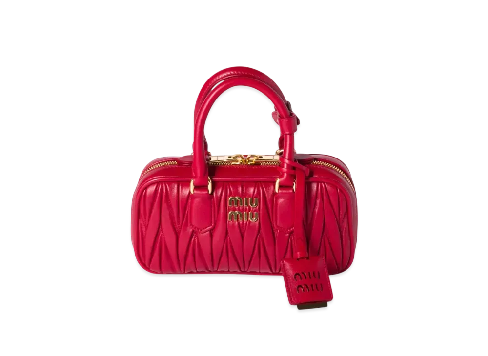 MIUMIU Arcadie Matelasse Nappa Leather Mini-Bag "Red"