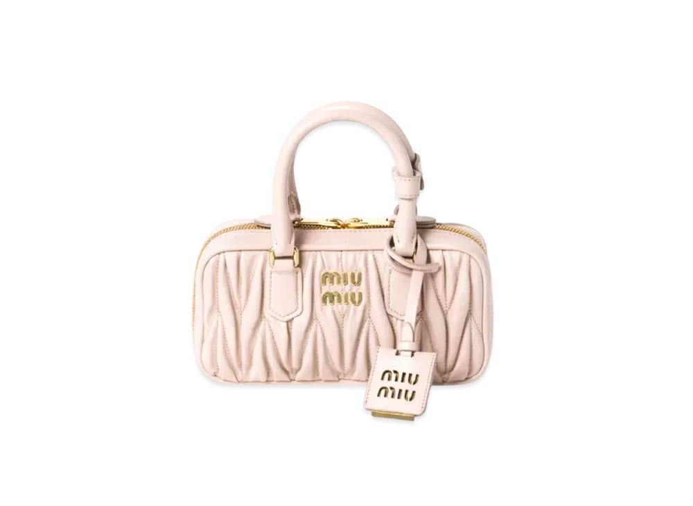 MIUMIU Arcadie Matelasse Nappa Leather Mini-Bag "Pink Beige"