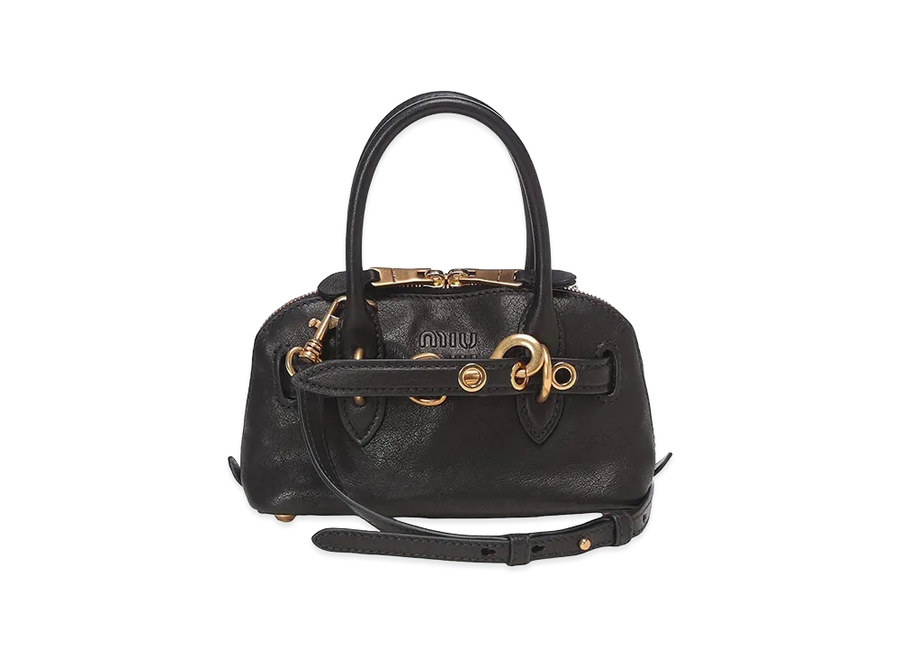 MIU MIU Women's Aventure Mini Nappa Leather Bag "Black"