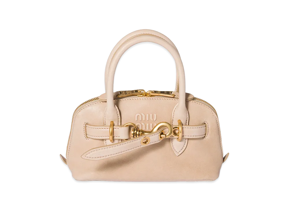 MIU MIU Aventure Mini Nappa Leather Bag "Cord Beige"