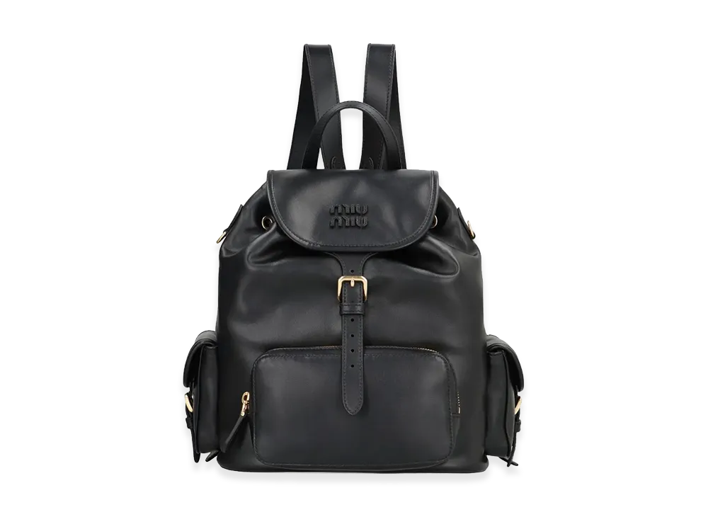 MIU MIU Women's Backpack In Pelle "Black"