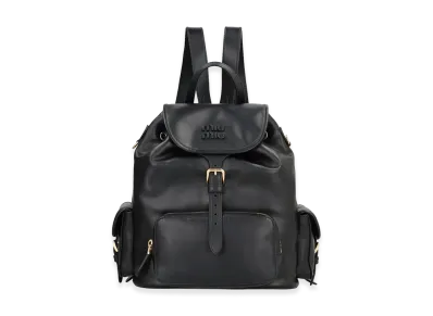 MIU MIU Women's Backpack In Pelle "Black"