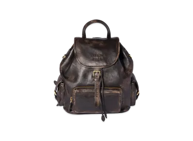 MIU MIU Leather Backpack "Coffee"
