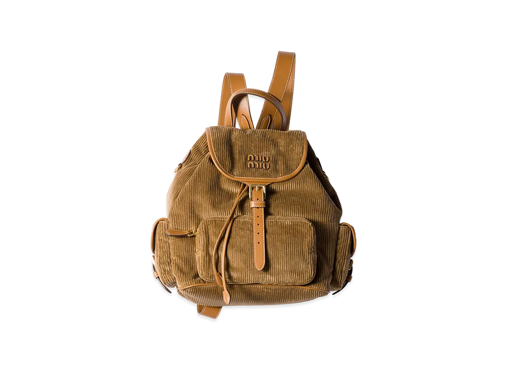 MIU MIU Corduroy Backpack "Cinnamon"