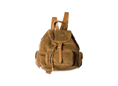 MIU MIU Corduroy Backpack "Cinnamon"