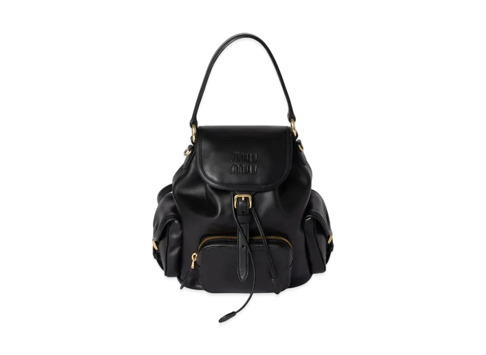 MIUMIU Leather Backpack "Black"