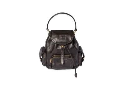 MIU MIU Leather Backpack "Coffee"