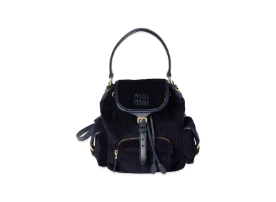 MIU MIU Corduroy Backpack "Navy"