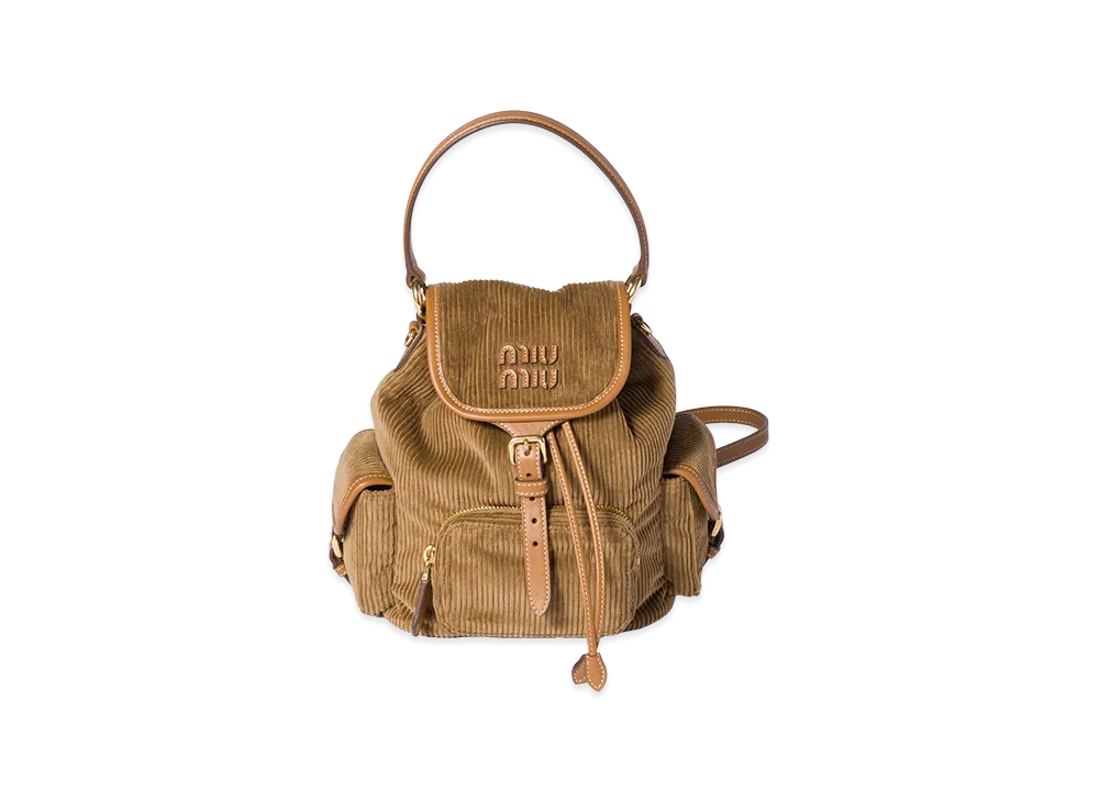 MIU MIU Corduroy Backpack "Cinnamon"