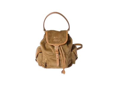 MIU MIU Corduroy Backpack "Cinnamon"