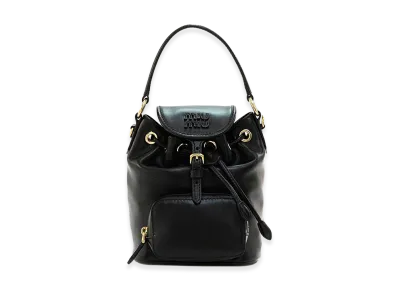 MIU MIU Women's Leather Mini Backpack "Black"