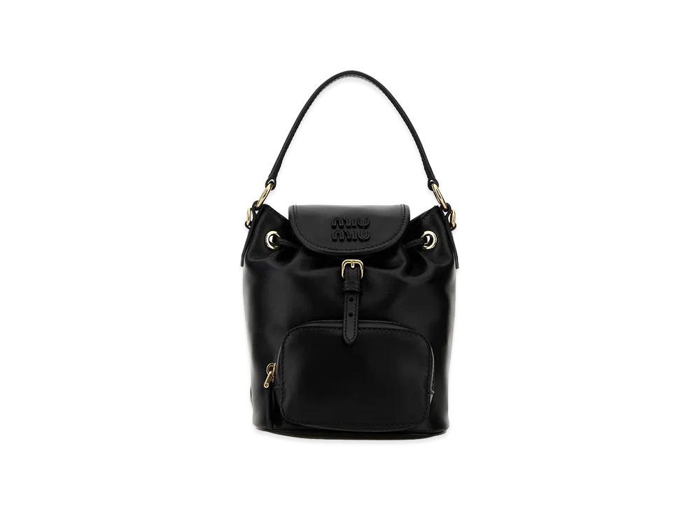 MIU MIU Women's Leather Backpack "Black"