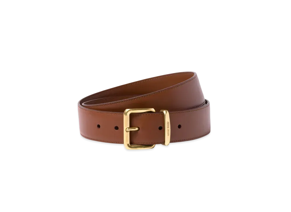 MIUMIU Leather Belt "Brown"