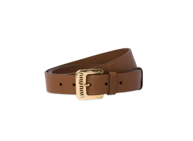 MIUMIU Nappa Leather Belt "Brown"