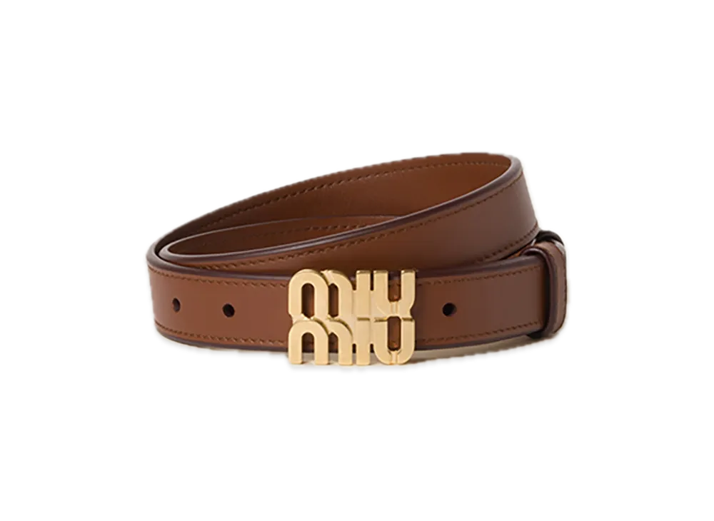 MIU MIU Leather Belt "Brown"