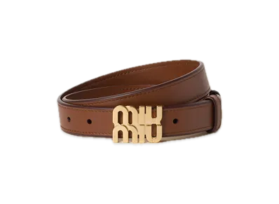 MIU MIU Leather Belt "Brown"