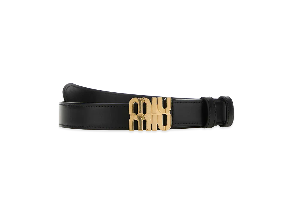 MIU MIU Women's Leather Belt "Black"