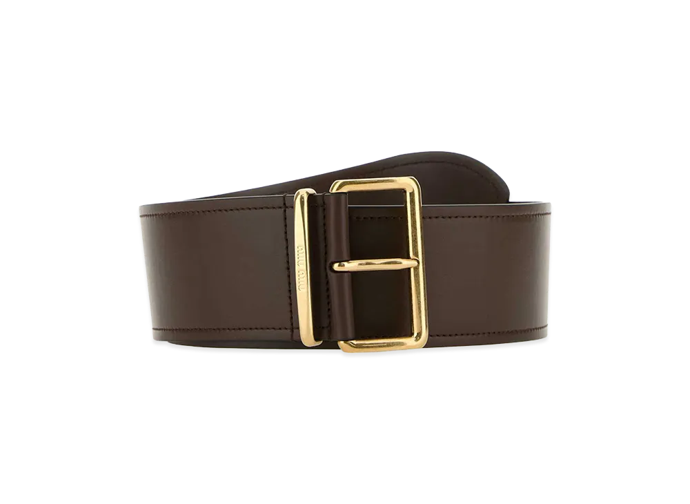 MIU MIU Women's Leather Belt "Brown"