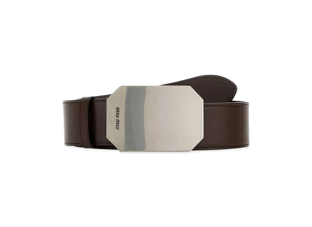MIU MIU Women's Leather Belt "Brown"