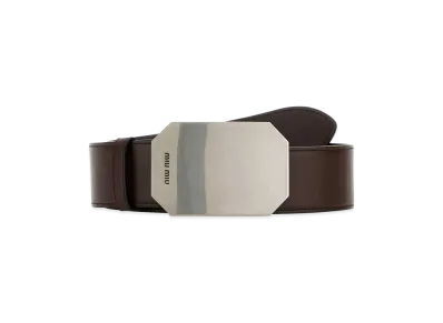 MIU MIU Women's Leather Belt "Brown"