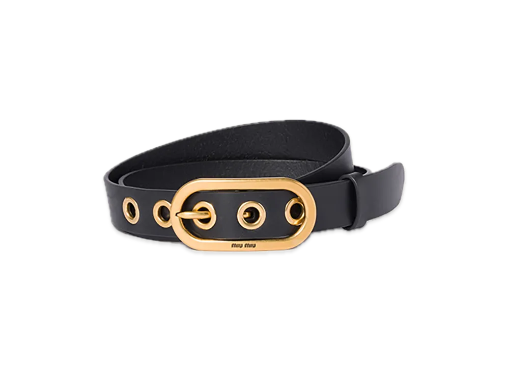 MIU MIU Leather Belt "Black"