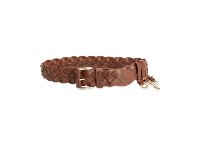 MIU MIU Women's Braided Leather Belt "Brown"