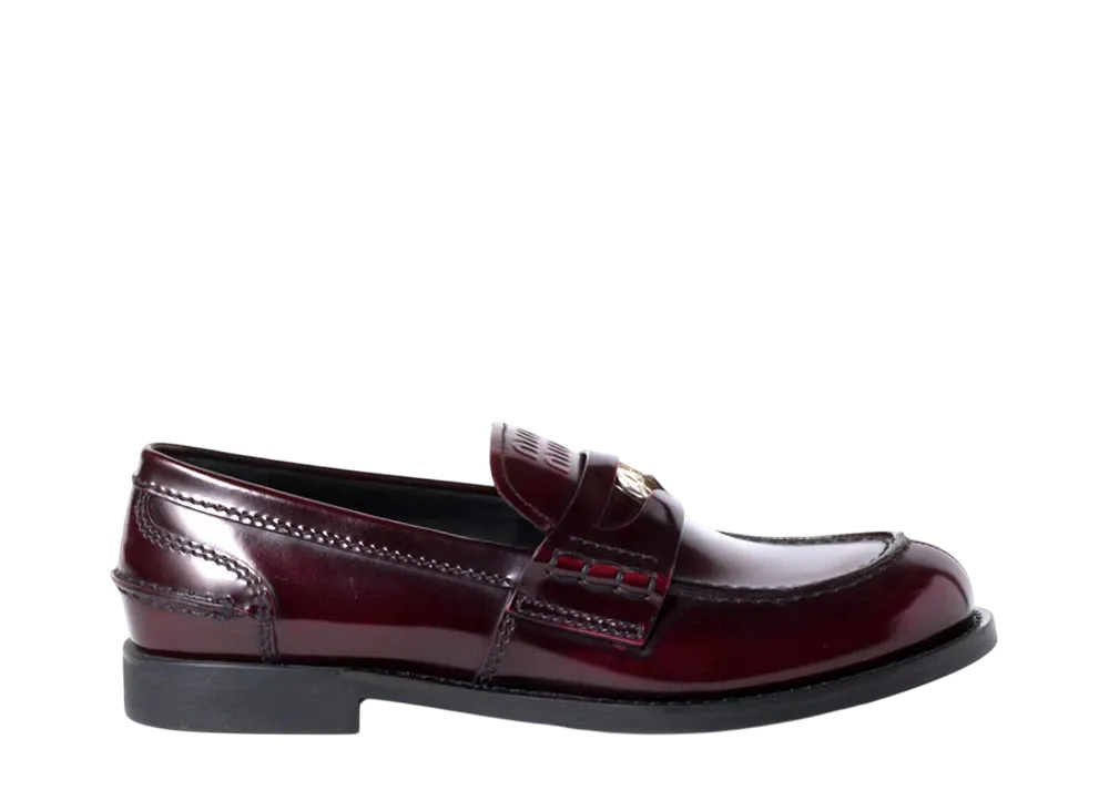 MIUMIU Women's Leather loafers "Bordeaux"