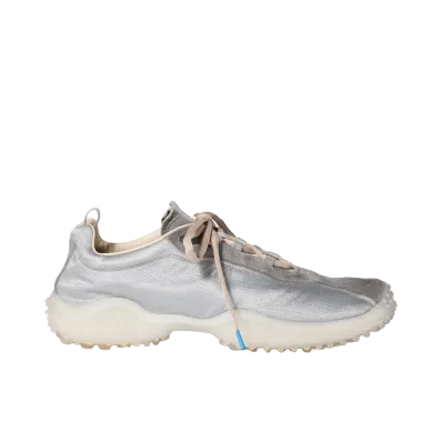 MIU MIU Women's Bubble Technical Fabric and Suede Sneakers "Cloudy Gray"