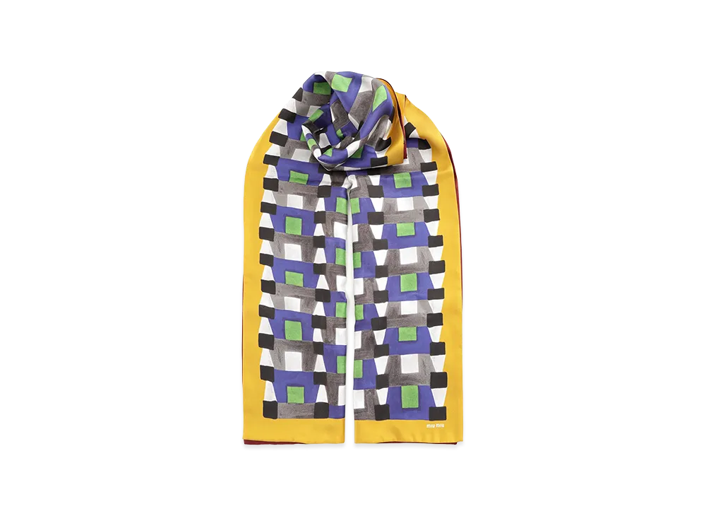 MIU MIU Women's Geometric Scarf "Multicolor"
