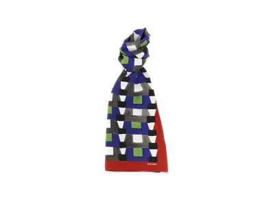 MIU MIU Women's Medium Silk Scarf "Multicolor"