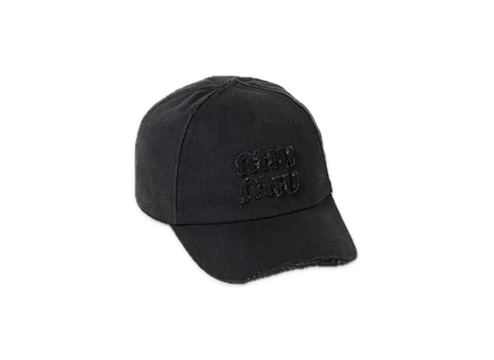MIU MIU Denim Baseball Cap "Black"