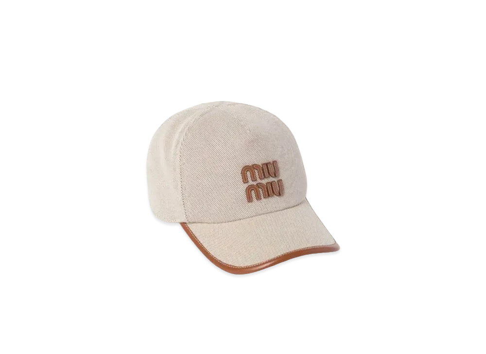 MIUMIU Canvas Baseball Cap "Natural"