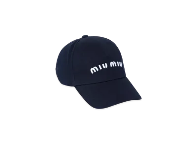 MIUMIU Drill Baseball Cap "Navy/White"