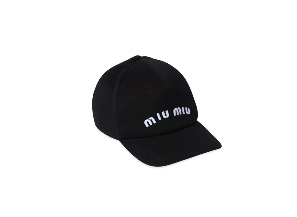 MIUMIU Drill Baseball Cap "Black/White"