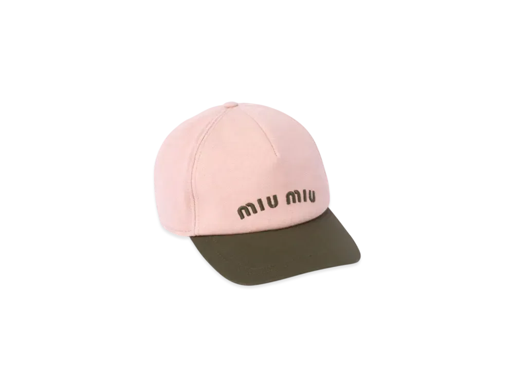 MIUMIU Drill Baseball Cap "Pink/Military"